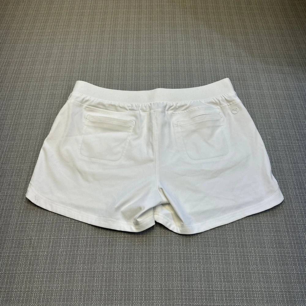 Puma Golf Shorts Womens XL White Performance Athletic Pockets Pickleball